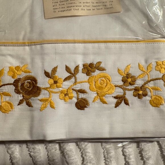 Vintage Cannon Royal Combspun Percale Full Flat Sheet + 2 Pillow Case Cotton - Picture 6 of 7